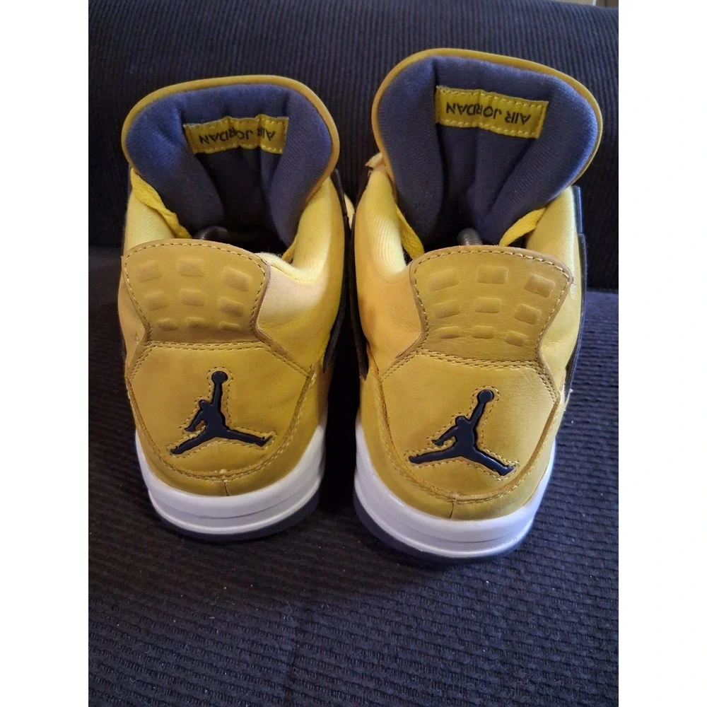 Nike Air Jordan 4 Retro Lightning Tour Yellow Dark Blue Grey CT8527-700 Mens‎ 12
